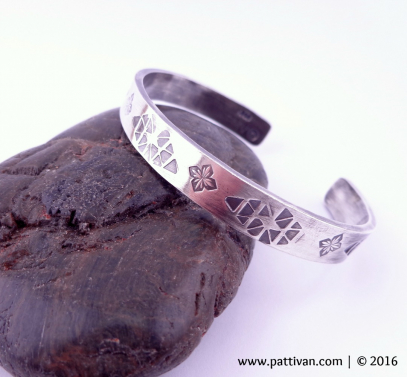 Hand Stamped Sterling Silver Cuff