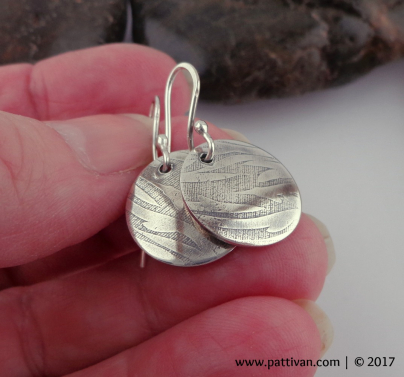 Tiny Sterling Silver Disc Earrings