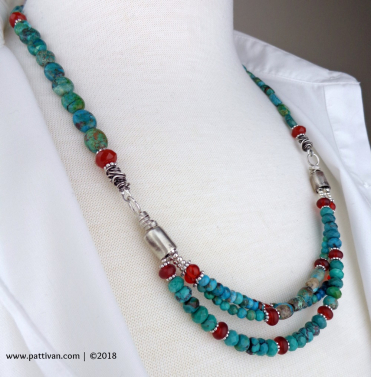 Turquoise and Carnelian Necklace