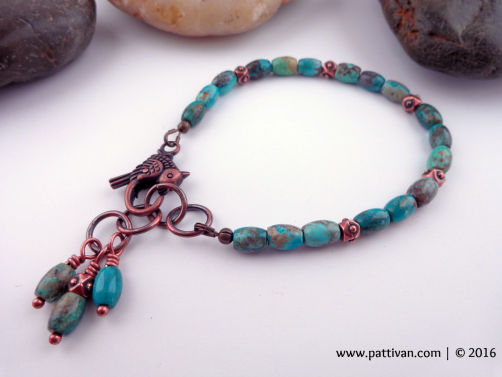 Turquoise and Copper Bracelet