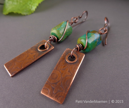 Turquoise and Copper Earrings