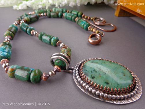 Turquoise and Mixed Metal Necklace