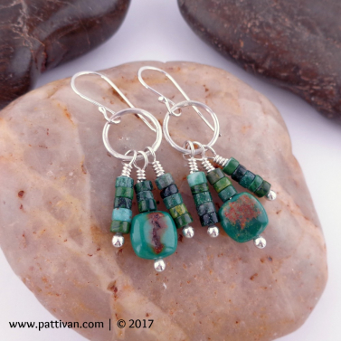 Turquoise and Sterling Silver Earrings