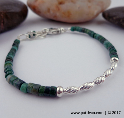 Turquoise and Sterling Adjustable Skinny Bracelet Turquoise and Sterling Adjustable Skinny Bracelet