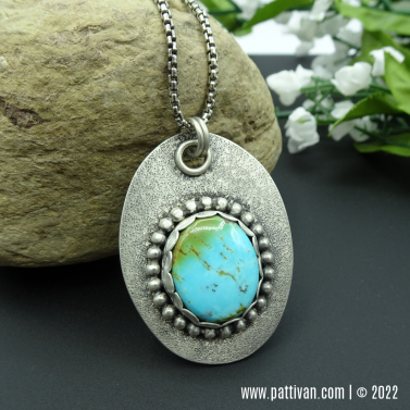 Turquoise Mountain and Sterling Silver Necklace Turquoise Mountain and Sterling Silver Necklace