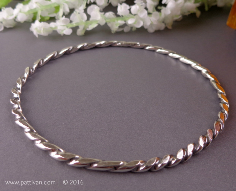 Twisted Sterling Silver Bangle