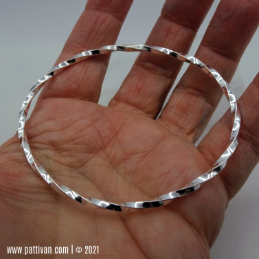 Twisted Sterling Silver Bangle