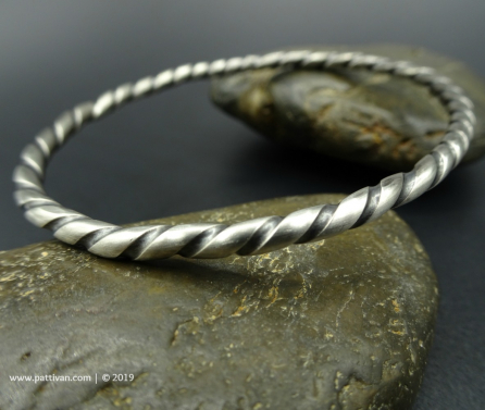 Twisted Sterling Silver Bangle