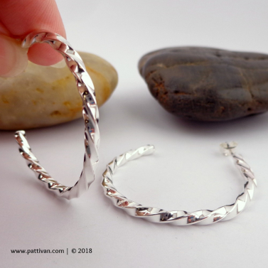 Twisted Sterling Silver Hoop Earrings