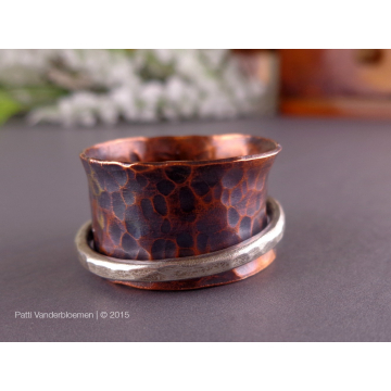 Mixed Metal Spinner Ring