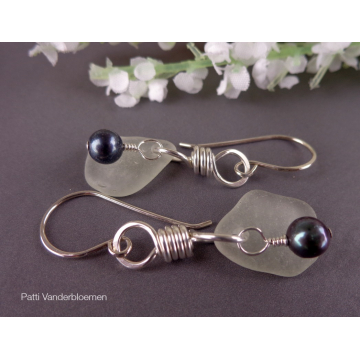 Sea Glass and Rainbow Pearls