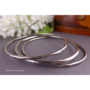 Sterling Silver Stacked Bangles