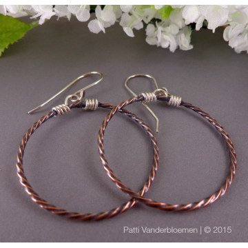 Mixed Metal Twisted Hoops