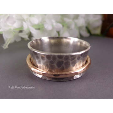 Sterling and Gold Filled Spinner Ring
