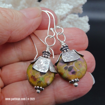 Artisan Lampwork and Hand Wrought Sterling Silver