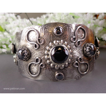 Boho Sterling Silver Cuff