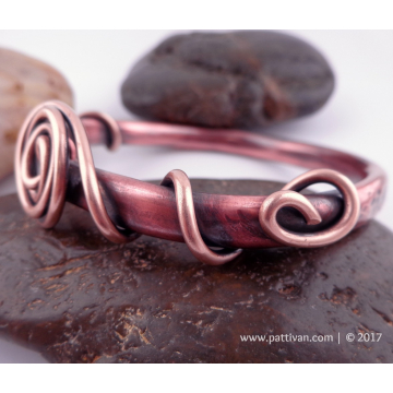 Bronze on Copper Mixed Metal Bangle