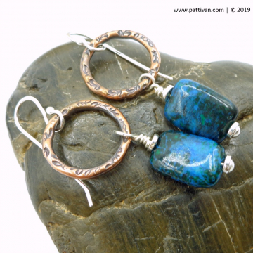 Chrysocolla and Handcrafted Copper Rings