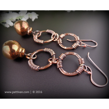Copper Lustre Earrings