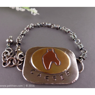 Custom-Mixed Metal Adjustable Bracelet