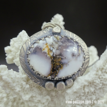 Dendritic Agate and Sterling Silver Necklace