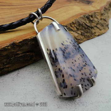 Agate and Sterling Silver Pendant