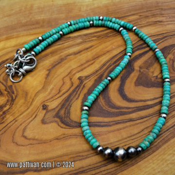 Elisa Blue Turquoise and Sterling Silver Necklace