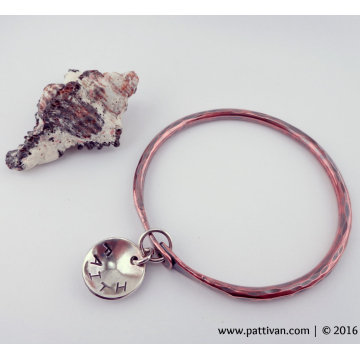 CUSTOM ORDER - Mixed Metal Copper and Sterling Bangle