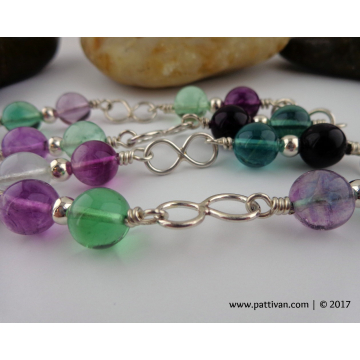 Fluorite and Sterling Silver Necklace