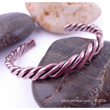 Four Strand Twisted Copper Cuff