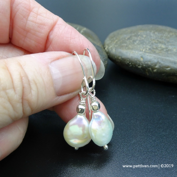Freshwater Pearls and Sterling Silver Earrings