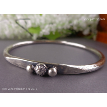 Heavy Gauge Sterling Silver Oval Bangle