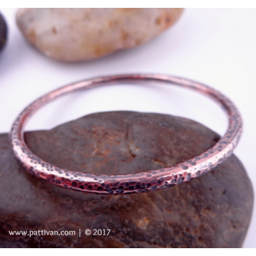 Thick and Textured Solid Copper Cuff