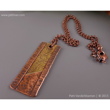 Mixed Metal Abstract Pendant