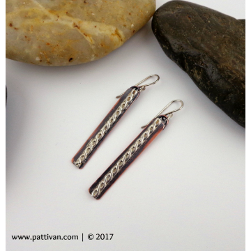 Mixed Metal Matchstick Style Earrings