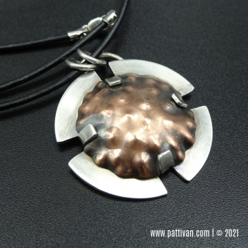 Coper and Sterling Silver Mixed Metal Necklace