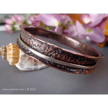 Mixed Metal Anticlastic Bangle