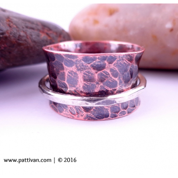 Mixed Metal Spinner Ring