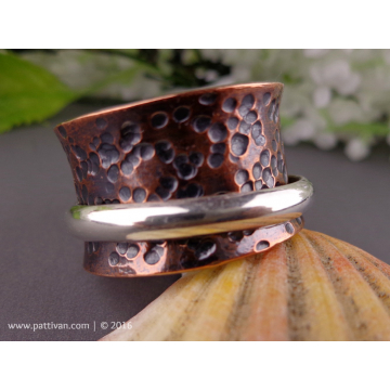 Mixed Metal Spinner Ring