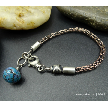 Mixed Metal Viking Knit Bracelet
