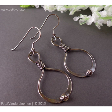 Modern Sterling Silver Figure 8 Earrings