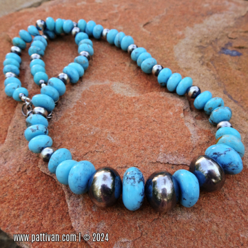Nacozari Turquoise and Sterling Silver Necklace