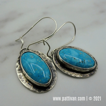 Nacazori Turquoise and Sterling Silver Drop Earrings