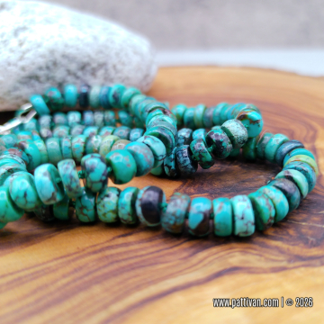 Hand Knotted Hubei Turquoise Necklace