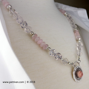 Pink Quartz and Sterling Silver
