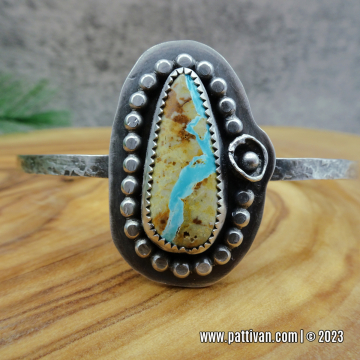Ribbon Turquoise and Sterling Silver Cuff