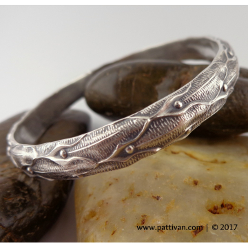 Richly Textured Sterling Silver Bangle