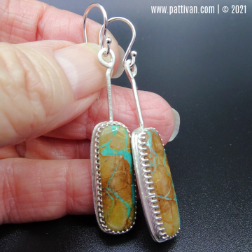 Royston Ribbon Turquoise and Sterling Silver Earrings