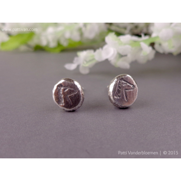 Rustic Ponies - Sterling Silver Post Earrings