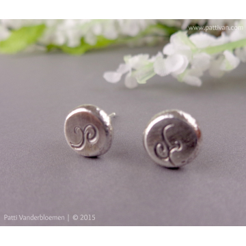 Rustic Sterling Posts with Hand Stamping